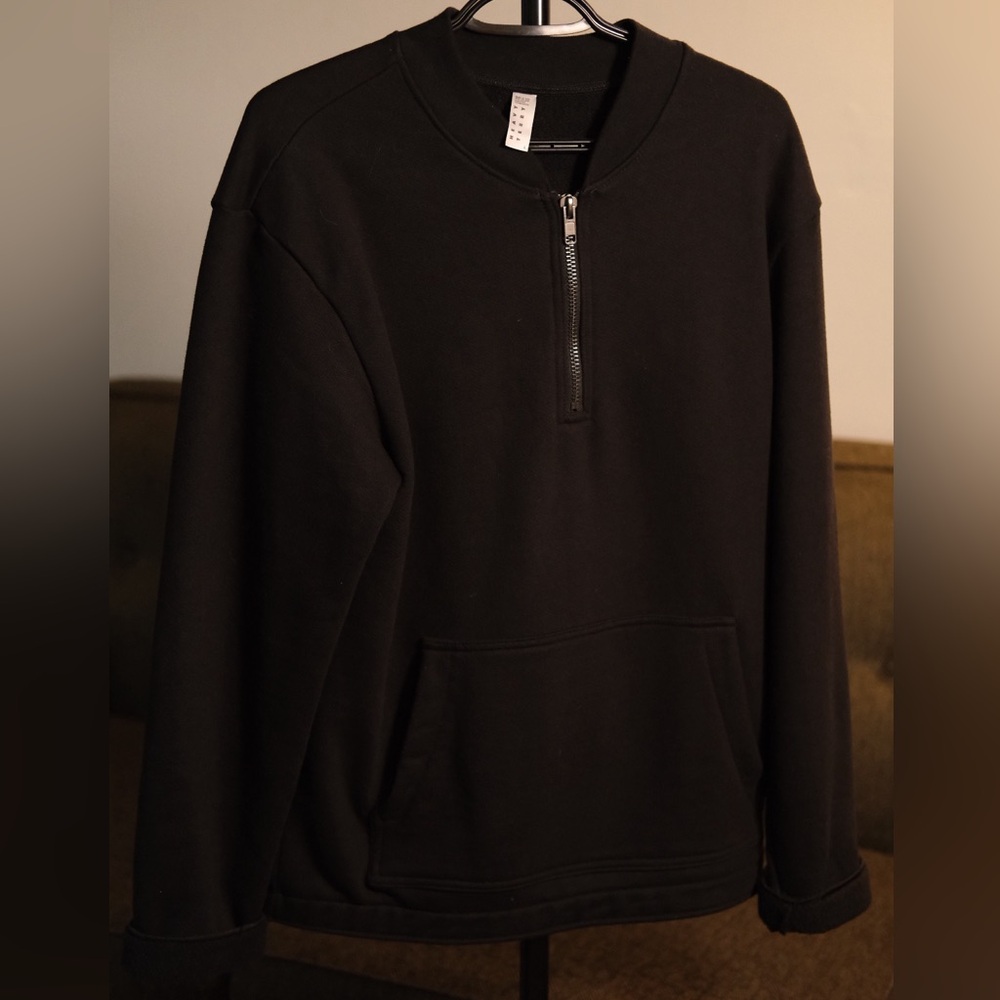 American Apparel Men's Black Zip-Up Sweater